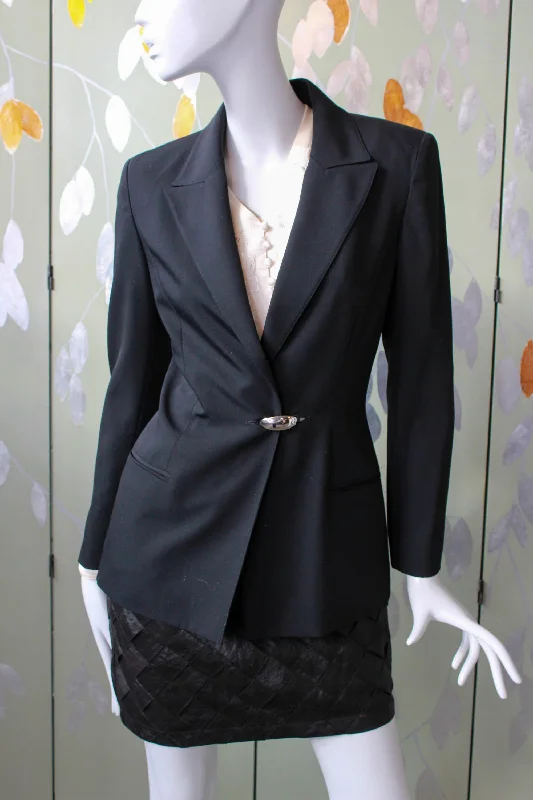 90s Claude Montana Black Blazer, Small