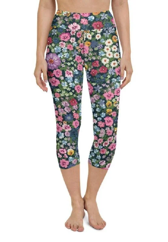 Pretty Floral Yoga Capris