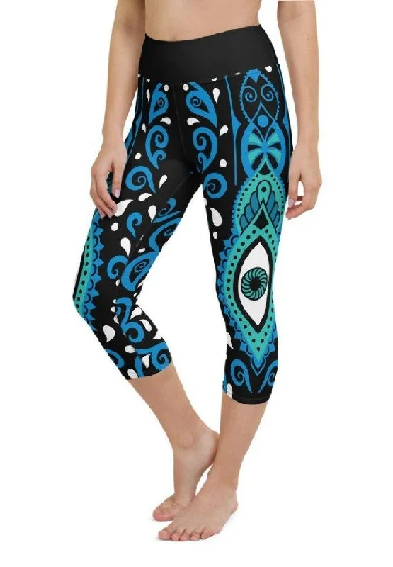 Hamsa Eye Yoga Capris