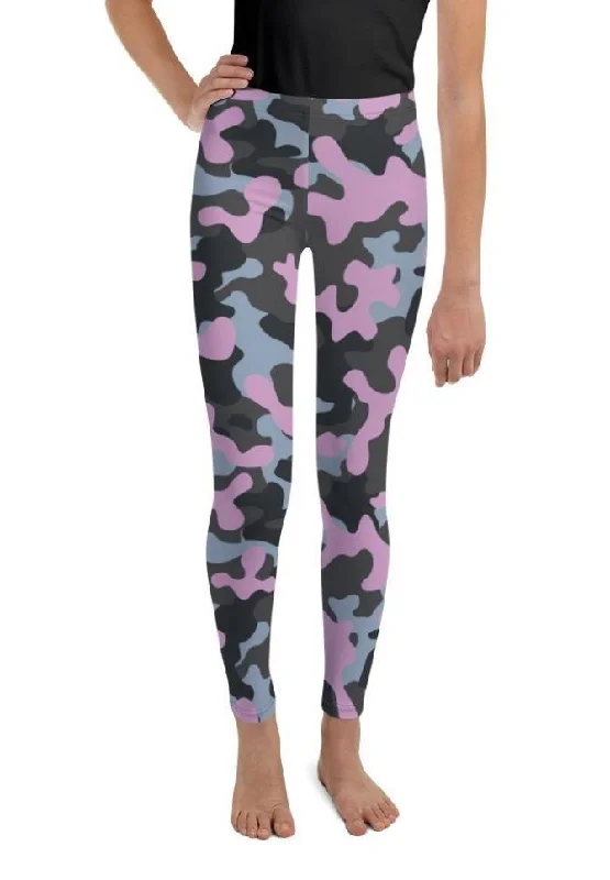 Pink Camo Youth Leggings