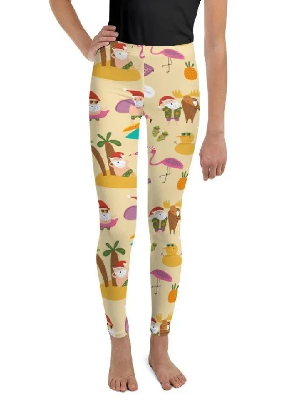 Summery Christmas Youth Leggings