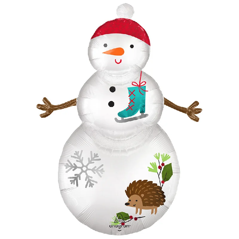 38 inch SATIN WOODLAND SNOWMAN