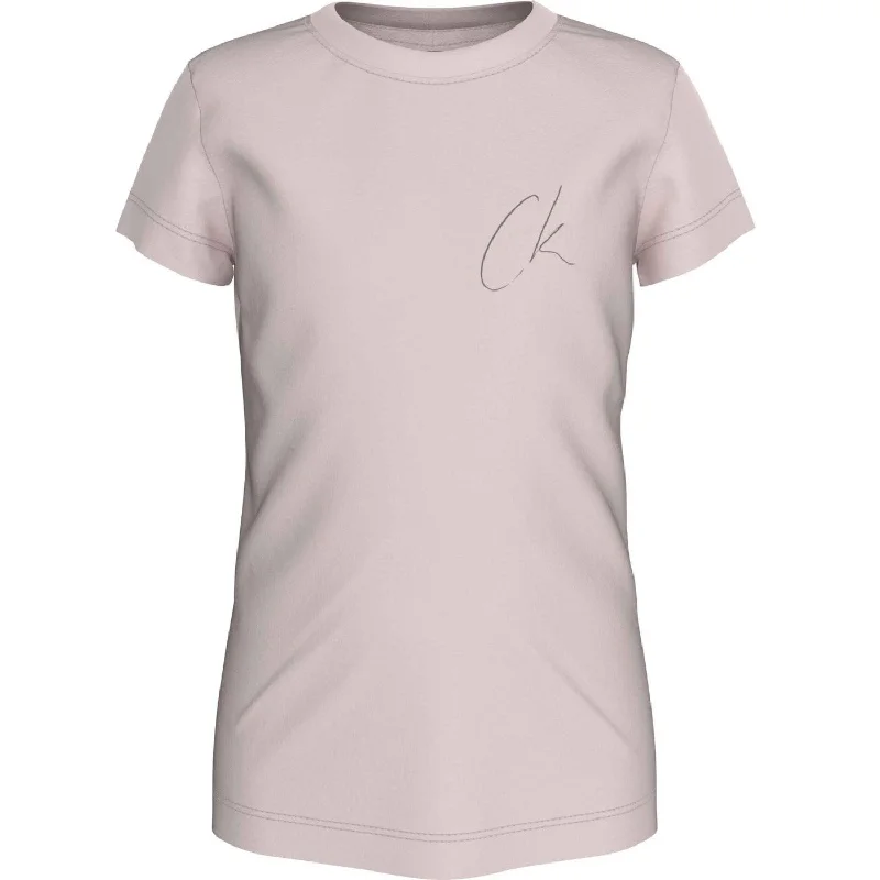 Calvin Klein Peach Whip Signage Slim Tee Ss