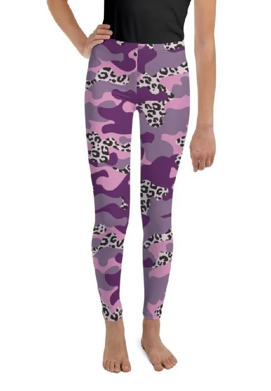 Leopard Camo Youth Leggings