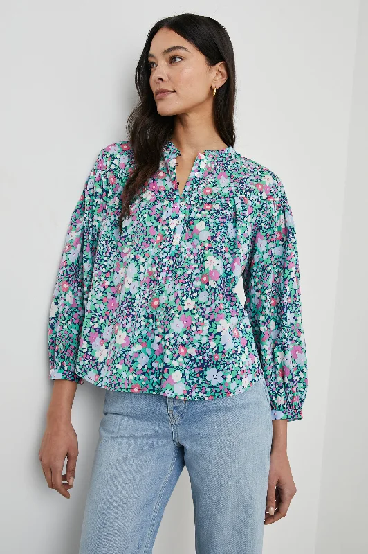 ELLISON TOP - NAVY LEILANI FLORAL