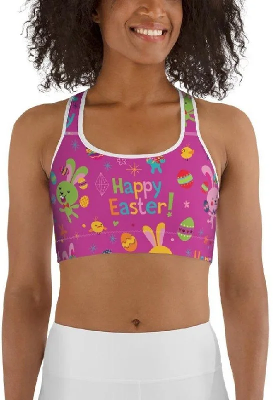 Happy Easter Sports Bra