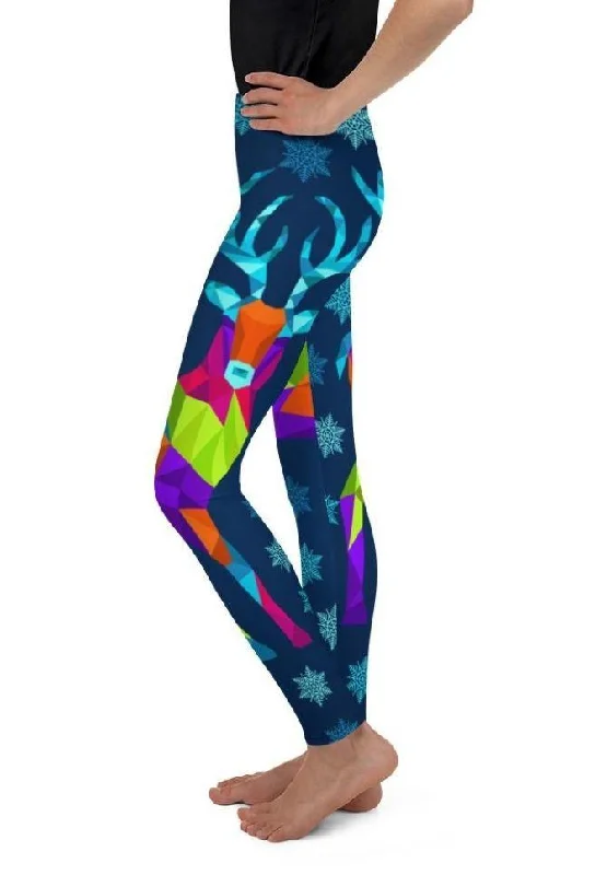 Vivid Reindeer Youth Leggings