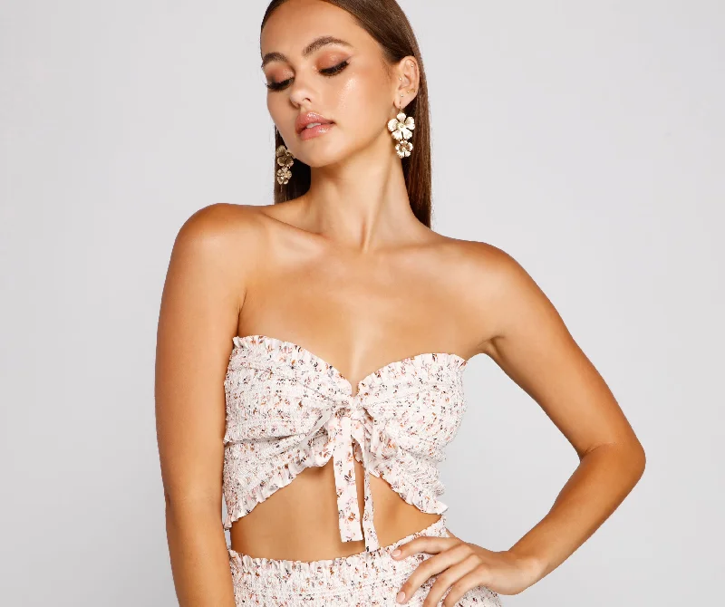 So Darling Ditsy Floral Tube Top