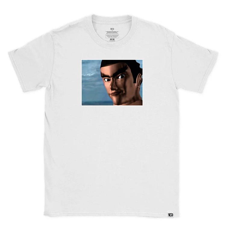 TEKKEN - 'Retro Kazuya Mishima' T-Shirt - White