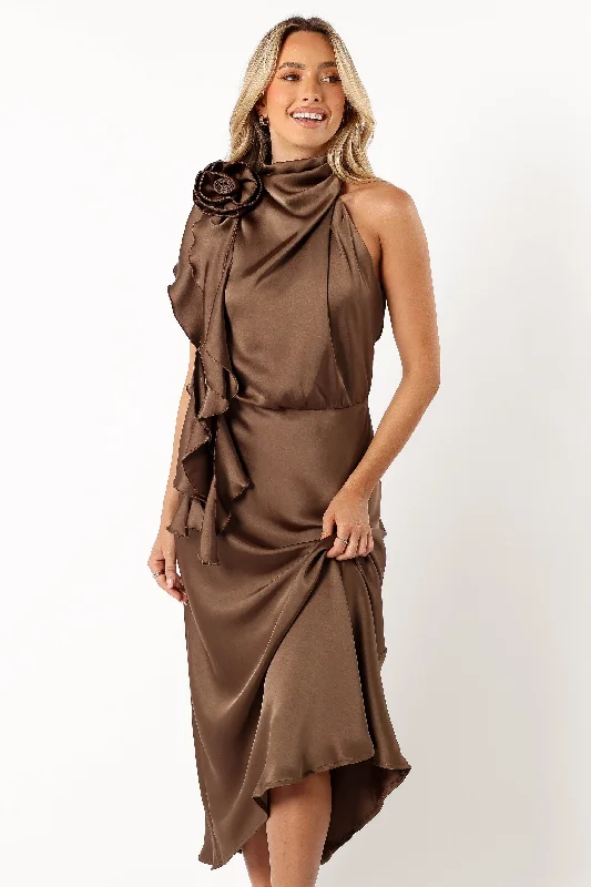 Rosie Midi Dress - Mocha