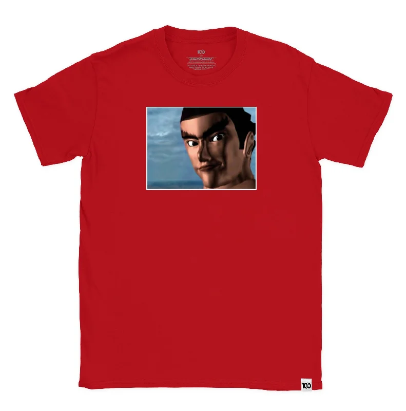 TEKKEN - 'Retro Kazuya Mishima' T-Shirt - Red