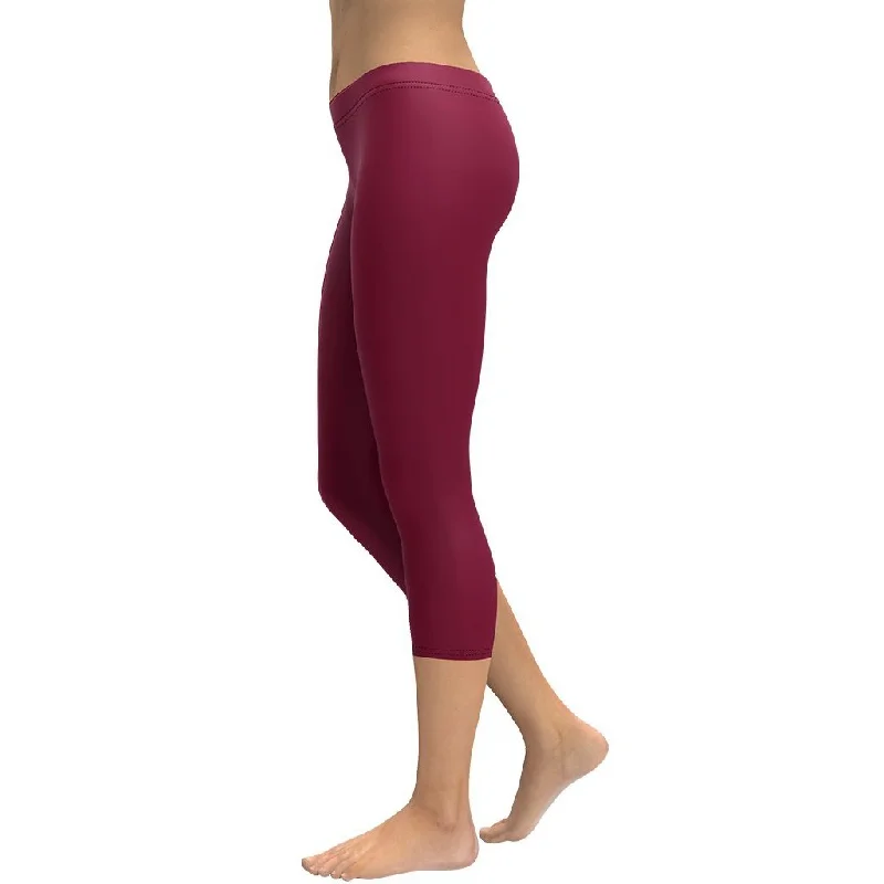 Wine Burgundy Capris