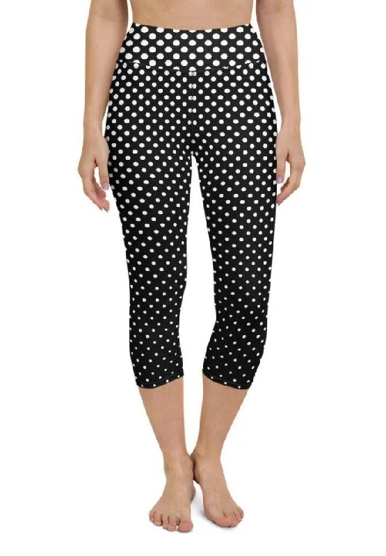 Polka Dot Optical Yoga Capris