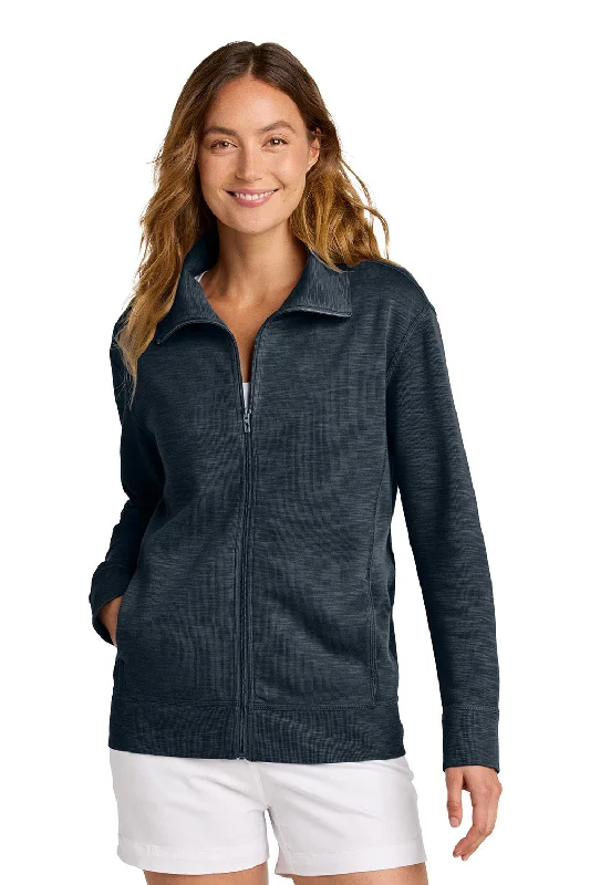 Tommy Bahama Womens Tobago Bay Full Zip Sweatshirt w/ Pockets - Blue Note - NEW