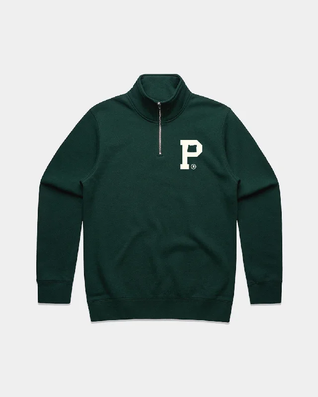 Essential "P" Quarter Zip - Pine Green