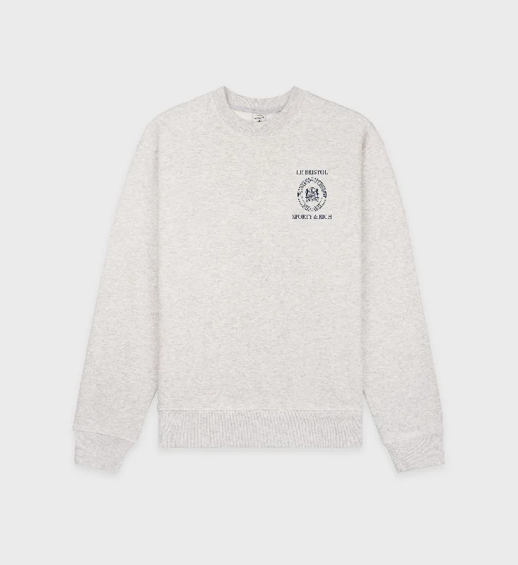 Crest Seal 100th Crewneck - Heather Gray/Navy